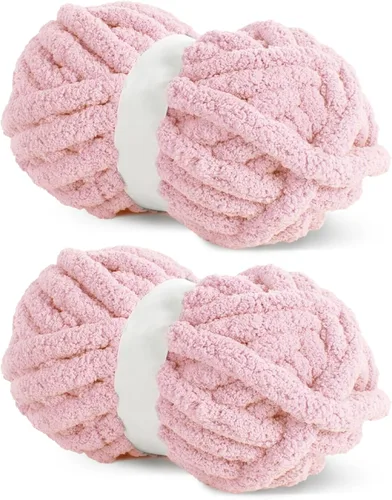 Miniatura 64 de HOMBYS Hilo de Chenille Grueso Carbón para Crochet, Hilo Grueso Espeso y Esponjoso para Tejer, Hilo Súper Grueso para Tejer Mantas a Mano, Hilo