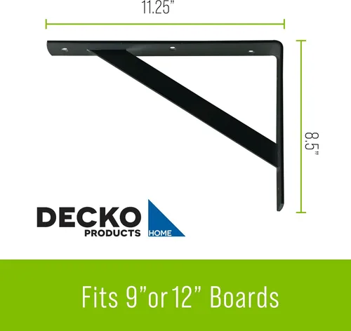 Miniatura 4 de Decko Products 49138-10 - Soporte de estante resistente, 8.5 x 11.25 pulgadas, paquete de 10, color negro