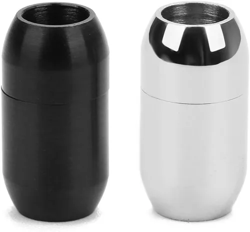 Miniatura 3 de Cierre magnético de acero inoxidable con agujero interior de 0.118 in/0.157 in/0.197 in/0.236 in/0.315 in cierre de joyería Tono negro