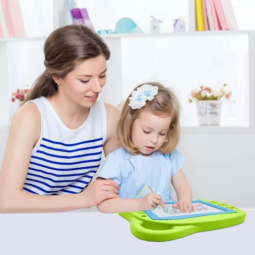 Miniatura 8 de Pizarra pequeña y magnética para dibujar. Almohadilla colorida y fácilmente borrable para dibujar y hacer bocetos. Juguete educativo para niños