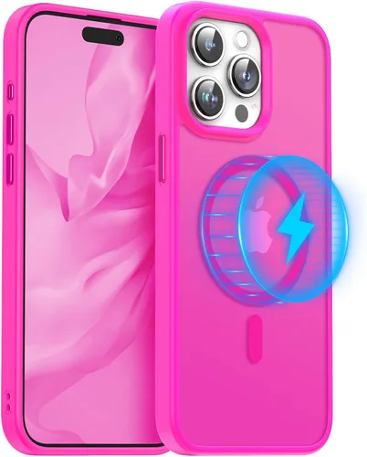 Miniatura 14 de Meifigno Magic Mag Series - Funda diseñada para iPhone 15 Pro, protección de grado militar y compatible con MagSafe, parte trasera mate translúcida