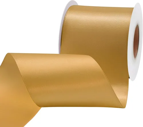 Miniatura 292 de Cinta de satén blanca antigua de doble cara de 1-1/2 pulgadas x 50 yardas, cinta de poliéster para envolver regalos, día de San Valentín, bodas