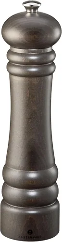 Zassenhaus Molinillo de pimienta de madera de Berlín, molinillo de pimienta recargable, 9.4 pulgadas (teñido oscuro)