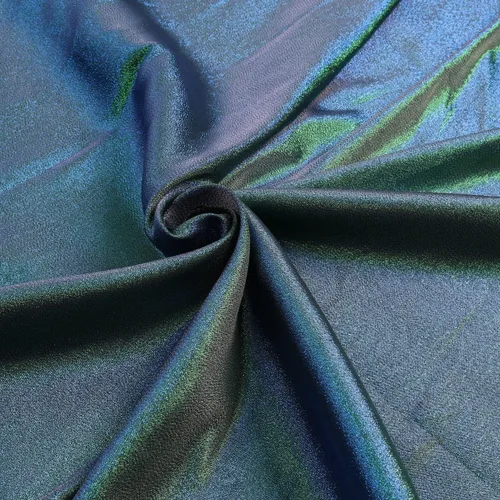 Miniatura 7 de Tela iridiscente de dos tonos con hilo metálico que cambia de color para coser vestido de disfraz (mezcla azul fucsia) 60 pulgadas de ancho, 1 yarda