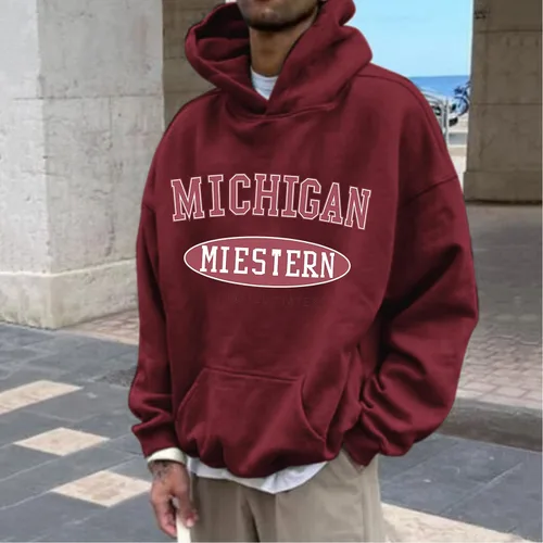 Miniatura 4 de EELHOE Summer Hoodie for Men Novelty Long Sleeve Cotton Tops with Hood Print Graphic Stylish Breathable Pullover