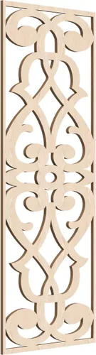 Miniatura 168 de 9 3/8"W x 24 3/8"H x 1/4"T Bellaire Decorativos Paneles de pared de madera calado, abedul
