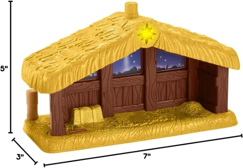 Miniatura 6 de Pieza de repuesto para el juego de pesebre Fisher-Price Little People – HMX70 ~ Manger/Stable ~ Reproduce música cuando se presiona y la estrella se