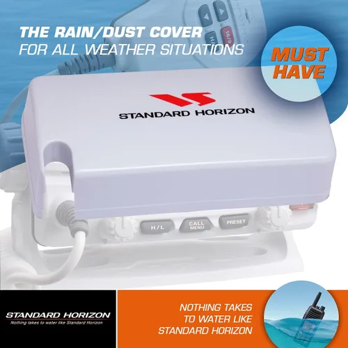 Miniatura 4 de Standard Horizon HC1600 - Cubierta de lluvia y polvo para GX1600 Explorer Marine VHF, color blanco