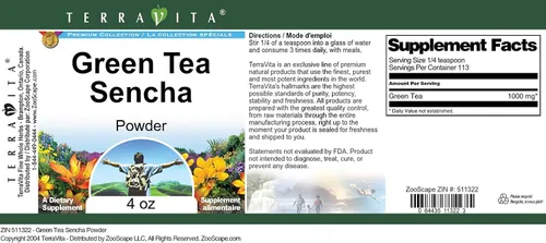 Miniatura 4 de Té Verde Sencha Polvo (4 oz, ZIN: 511322)