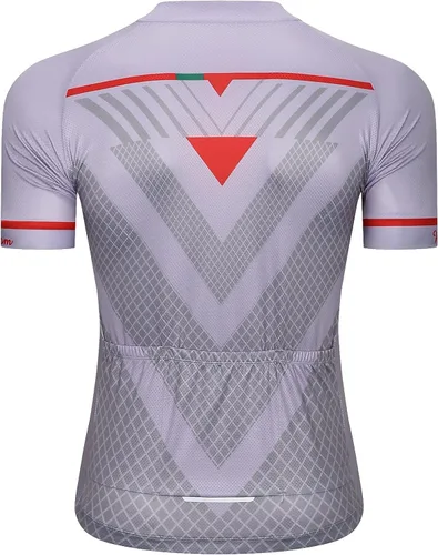 Miniatura 3 de Wisdom Leaves Camiseta de ciclismo para hombre, manga corta, con 3 bolsillos traseros, absorbe la humedad y es transpirable
