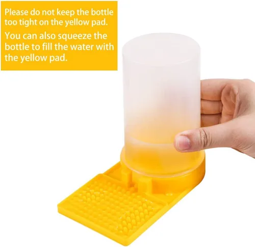 Miniatura 5 de Paquete de 2 alimentadores de abejas, dispensador de agua de apicultura, equipo de apicultura, colmena de miel, alimentador de entrada, herramientas