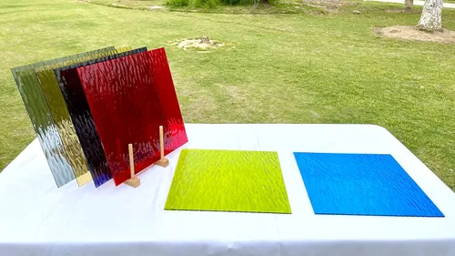 Miniatura 3 de Hojas de mosaico de vitrales de 12 x 12 pulgadas, paquete de 6 (total 5.8 pies cuadrados), coloridas hojas de arte y manualidades para aficionados