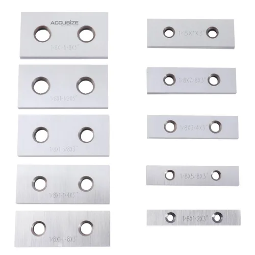 Miniatura 4 de Accusize Industrial Tools 1/8 '' de grosor 10 pares de juegos paralelos de precisión, 3 '' de longitud, EG10-1403