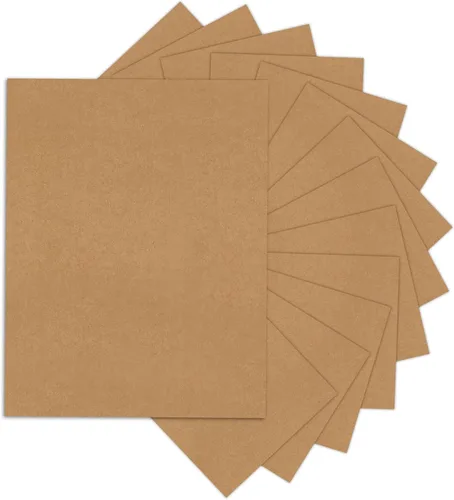 24 hojas de cartulina marrón 8.5 x 11 papel kraft, Goefun papel de cartulina de 80 libras para impresora, papel para invitaciones, menús,