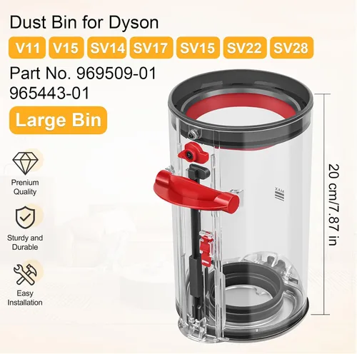 Miniatura 2 de Cubo de repuesto para Dyson V11 V15 SV14 SV15 SV15 SV22 SV17 cubo de recipiente para Dyson V11 piezas de repuesto para aspirador contenedor grande