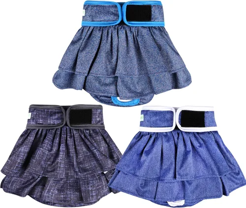 Miniatura 17 de wegreeco Pañales lavables para perras, pañales altamente absorbentes para perras en celo, período, incontinencia o micción excitable (paquete de 3)