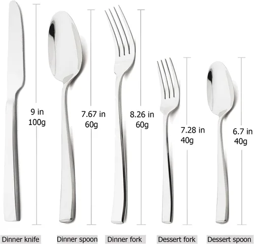 Miniatura 4 de Cucharas de cena de acero inoxidable 18/10, cucharas plateadas para comer sopa, cereales, cuchara de comida para uso diario