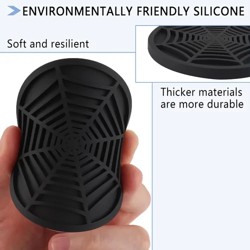 Miniatura 5 de 4 posavasos de silicona para automóvil, diseño único de telaraña antideslizante, accesorios interiores de automóvil, portavasos universales de 2.75