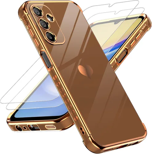 Miniatura 26 de LeYi for Moto G 5G 2025 Case: with Tempered Glass Screen Protector [2 Pcs]+ Full Camera Lens Protection,Love Heart Plating Cute Luxury Soft TPU