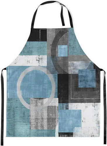Miniatura 46 de Castle Fairy Delantal de cocina geométrico en espiral, moderno delantal impermeable con rayas simples para adultos (sin bolsillo), 31 x 26 pulgadas