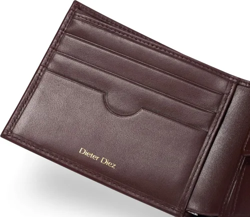 Miniatura 67 de HISCOW Billeteras plegables de cuero de grano completo para hombres, billetera minimalista delgada para hombre, regalos para papá, cumpleaños, día