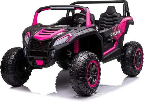 Miniatura 10 de POSTACK Juguete de paseo XXXL de 24V de 220 libras para niños grandes, auto de juguete eléctrico con batería de 2 asientos para niños, auto de paseo