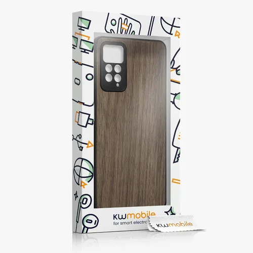 Miniatura 6 de kwmobile Funda de madera real compatible con Xiaomi Redmi Note 11 Pro/Note 11 Pro (5G) / Note 12 Pro (4G), funda de madera dura con parachoques