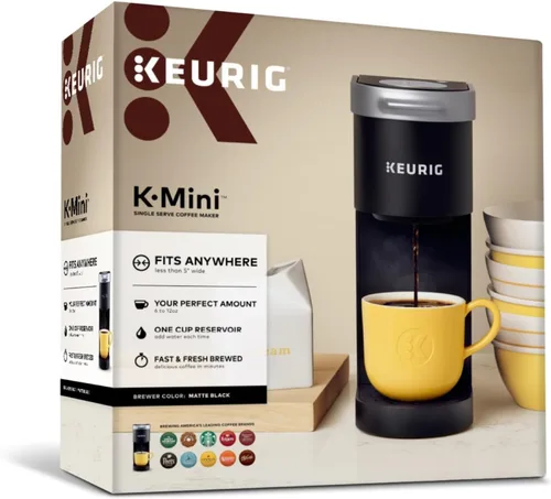 Miniatura 12 de Keurig K-Mini CoffeeFeer, Brewer Single Sirve K-Cup POD Coffee, de 6 a 12 oz. Tamaños de preparación, negro K-mini negro