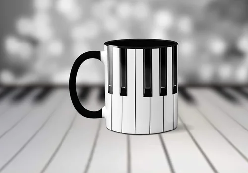 Miniatura 2 de Piano Keys - Taza para músico, regalo para profesores, diseño de teclado