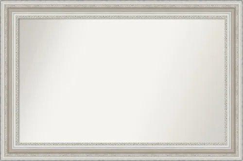 Miniatura 96 de Amanti Art Espejo de baño plateado para sobre el fregadero, 26 x 26 pulgadas, espejo cuadrado de plata antigua, marco de madera tradicional mediano