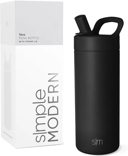 Miniatura 17 de Simple Modern Botella de agua con tapa de pajilla Termo de acero inoxidable aislado Botellas de agua reutilizables para viajes para gimnasio