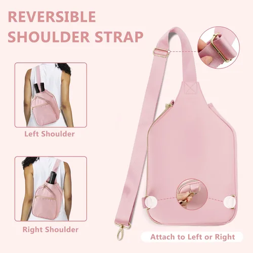 Miniatura 3 de Bolsa de pickleball para mujer - Bolsa de paleta con diseño de patente Rosa