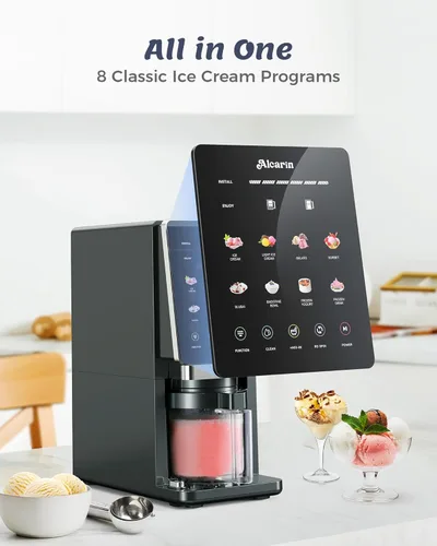 Miniatura 3 de Alcarin Máquina para hacer helados con 3 pintas (no congelador) Slushie Casero Gelato Yogurt Sorbet Máquina de golosinas congeladas 10 Programa