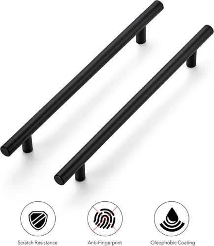 Miniatura 9 de Ravinte Manijas de gabinete de 10 pulgadas de latón cepillado para cajones, tiradores de acero inoxidable para gabinetes de cocina, tiradores