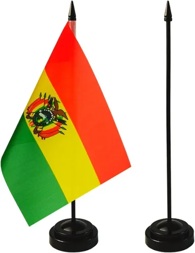 Miniatura 3 de Bandera de escritorio de Bolivia de 8 x 5 pulgadas, juego de bandera boliviana, bandera de mesa de Bolivia, bandera de oficina boliviana, decoración