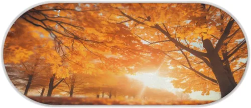 Miniatura 3 de cfpolar Maple Tree Forest Sunny Bathroom Rugs Non-Slip Bath Rug Microfiber Bath Mat Absorbent Kitchen Mats and Rugs Machine Washable Oval Plush