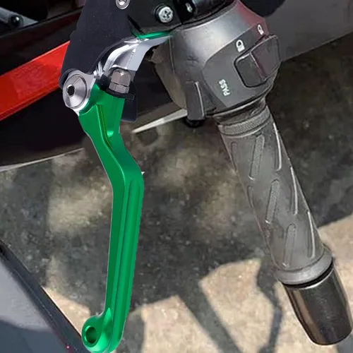 Miniatura 6 de 7/8" 22mm Manillar universal de aluminio para motocicleta, 360°, aleación plegable, manillar de embrague para motocicleta, bicicleta de calle, Verde