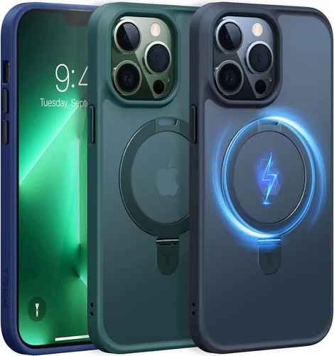 Miniatura 6 de TORRAS Funda magnética para iPhone 13 Pro Max de 6.7 pulgadas [compatible con Magsafe] con soporte, [protección contra caídas de grado militar] a