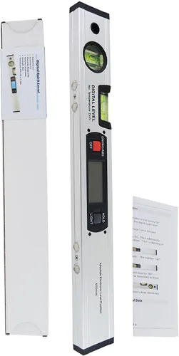 Miniatura 2 de Medidor de ángulo de nivel de alcohol Imán vertical Inclinómetro de 360°, nivel de espíritu, herramienta de regla digital para manitas, medición