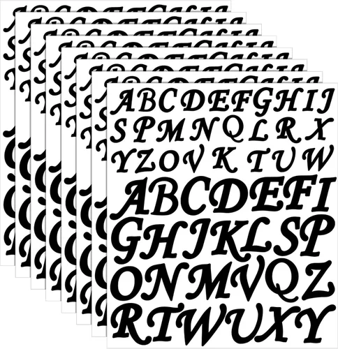 Miniatura 8 de Tenceur Adhesivos de letras de vinilo, 8 hojas, 416 unidades, color avanzado, 2 pulgadas, 3 pulgadas, gorra de graduación, impermeable