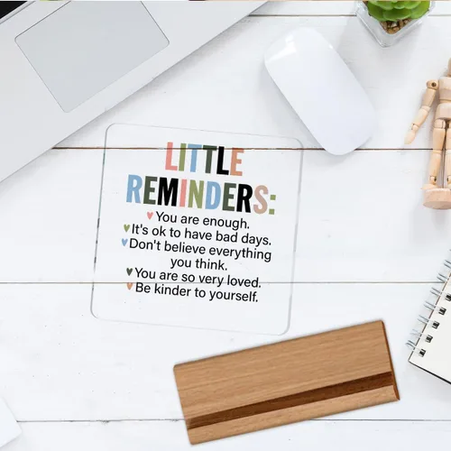 Miniatura 6 de Regalos Inspiradores y Motivacionales para Empleados, Pequeños Recordatorios, Estás Bien, Letrero Decorativo de Escritorio Transparente de Acrílico