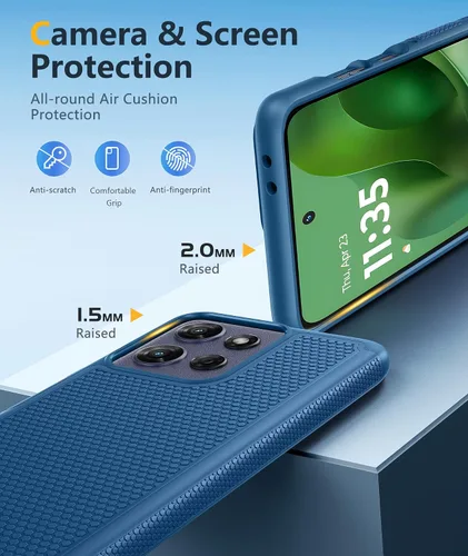 Miniatura 450 de FNTCASE Funda para iPhone 17 Pro: Fundas delgadas translúcidas de color azul claro compatibles con MagSafe, protección completa de la cámara