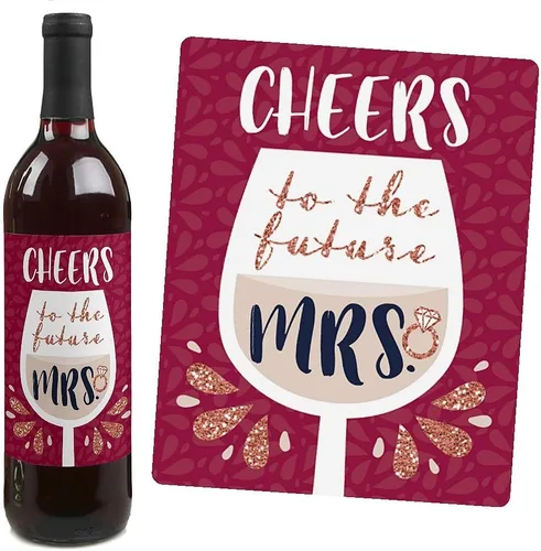 Miniatura 5 de Big Dot of Happiness Vino Before Vows - Decoración de bodega para despedida de soltera o despedida de soltera para mujeres y hombres, calcomanías