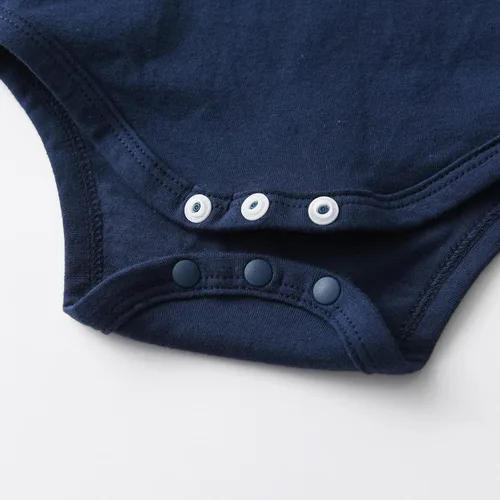 Miniatura 5 de Conjunto de 3 piezas de ropa para bebé recién nacido, mameluco de manga larga + pantalones + sombrero