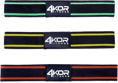 4KOR Fitness Juego de bandas de resistencia, perfecto para crossfit, yoga, terapia física y construcción de glúteos