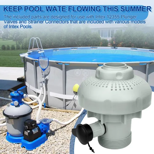 Miniatura 8 de 12355 Boquilla de aire de entrada grande compatible con bombas Intex 1900-2450gph, boquilla de aire de entrada de piscina para piscinas Intex de 18