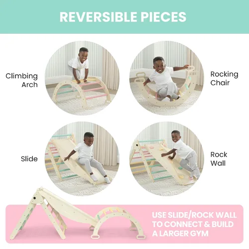 Miniatura 4 de Delta Children Lil' Climber Gym - Gimnasio de escalada en interiores / gimnasio de la jungla para niños - Juguete Montessori con arco