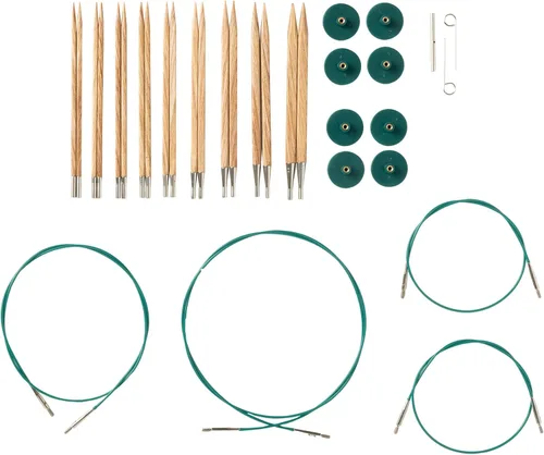 Miniatura 6 de Knit Picks Opciones Juego de agujas de tejer intercambiables de madera - US 4-11 (Caspian)
