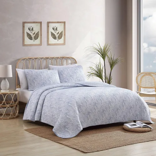 Miniatura 2 de Tommy Bahama - Juego de edredón tamaño Queen, decoración reversible de algodón para dormitorio con fundas a juego, ropa de cama costera con reverso
