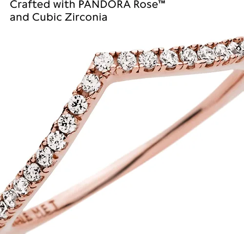 Miniatura 4 de PANDORA Jewelry - Anillo de circonita cúbica brillante en rosa, Metal, Zirconia cúbica